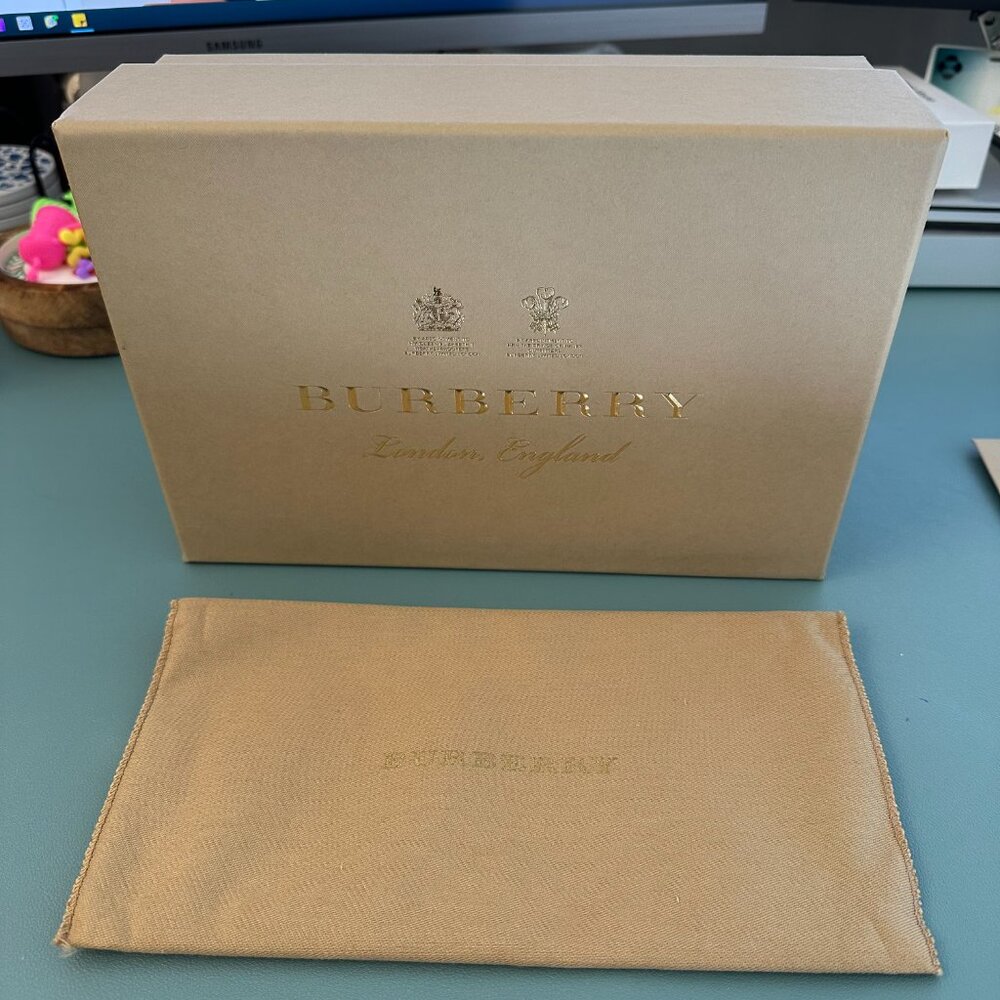 BURBERRY HOUSE CHECK AND GRAINY LEATHER CONTINENTAL WALLET - Picture 6 of 8